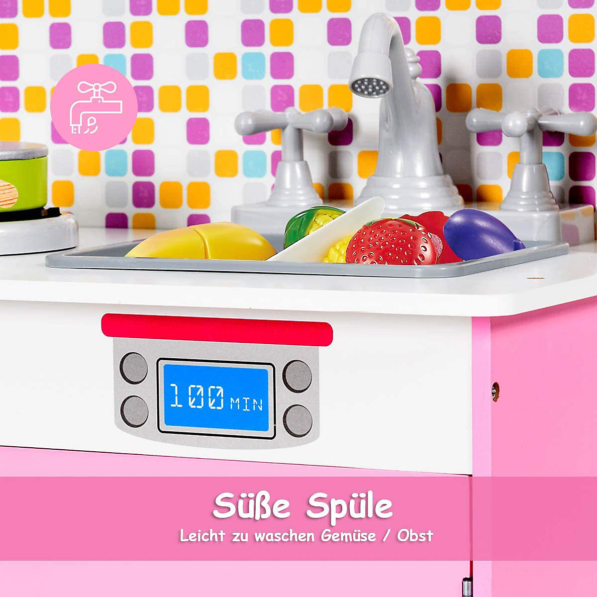 Spielküche Kinderküche rosa Reichlich