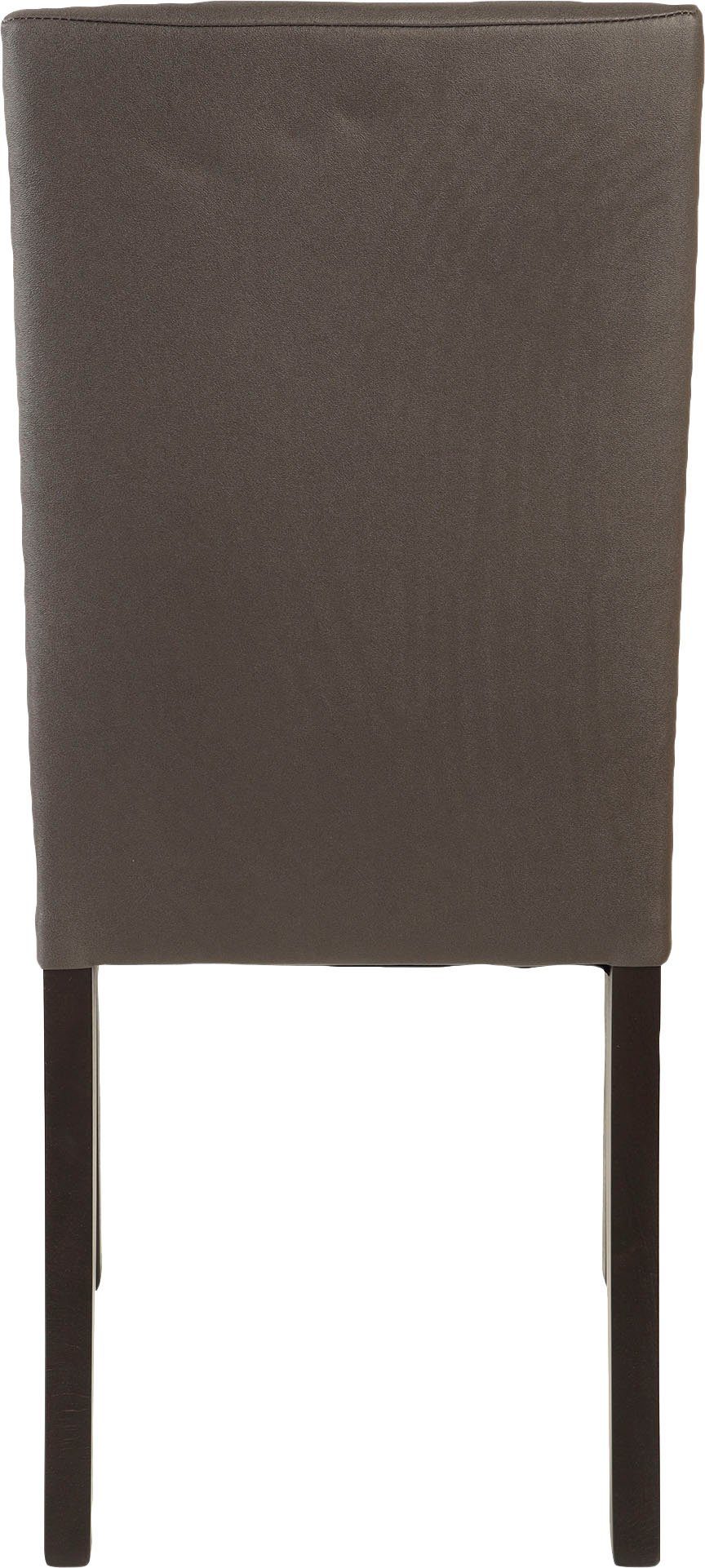 Home affaire 4-Fußstuhl Nina (Set, 2 St), strapazierfähige Microfaser, Gestell Buche natur oder wenge lackiert