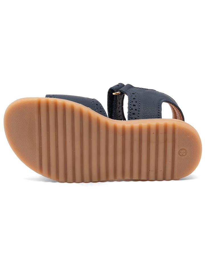 bisgaard Leder-Sandalen in Dunkelblau günstig kaufen