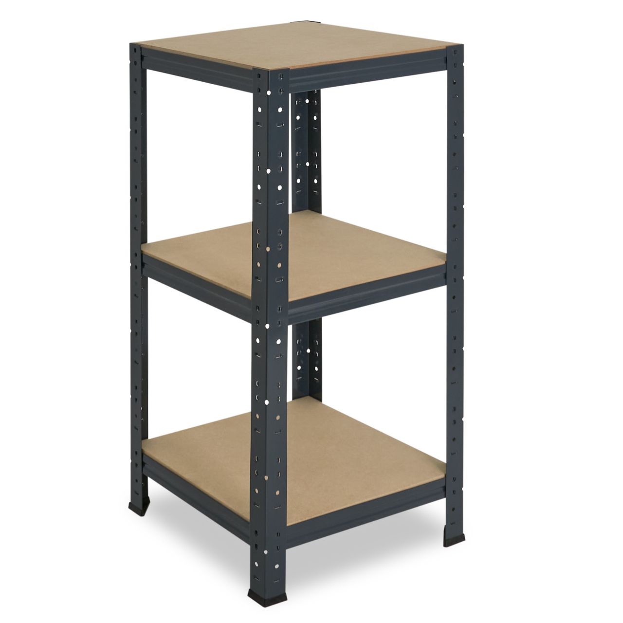 Shelfplaza HOME 100x60x60cm Schwerlastregal in anthrazit mit 3 Böden