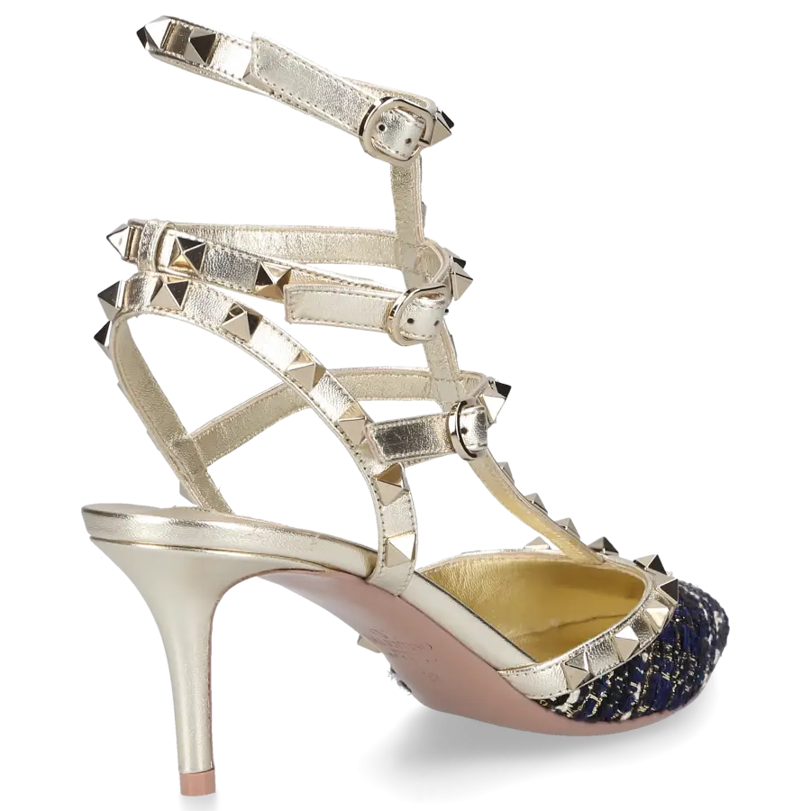 Valentino Garavani - Pumps ROCKSTUD Tweed - gold
