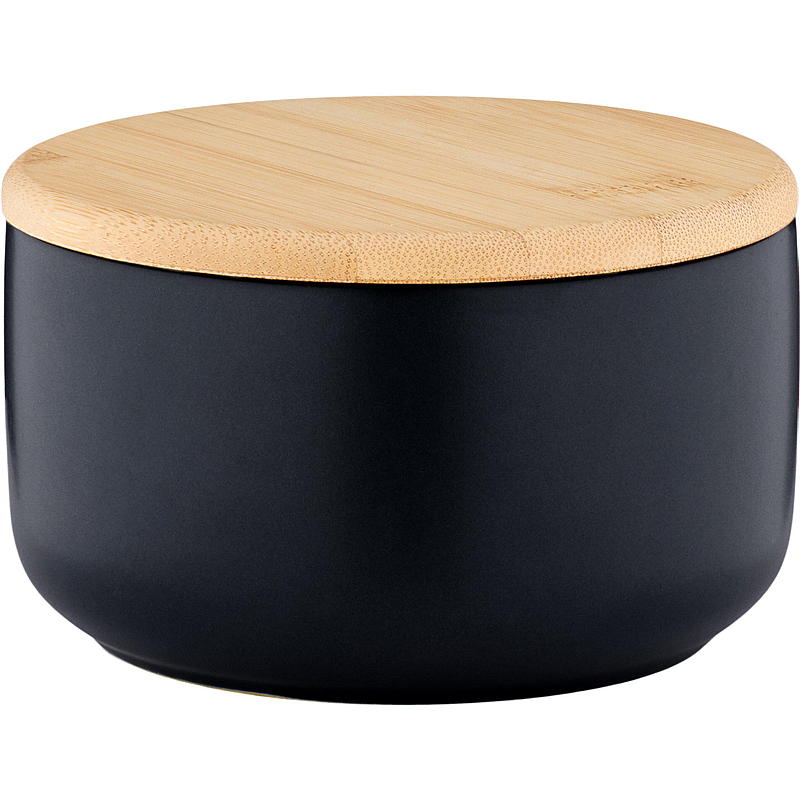 Cuisine Keramikkbolle ø 17 cm m/bambuslokk sort