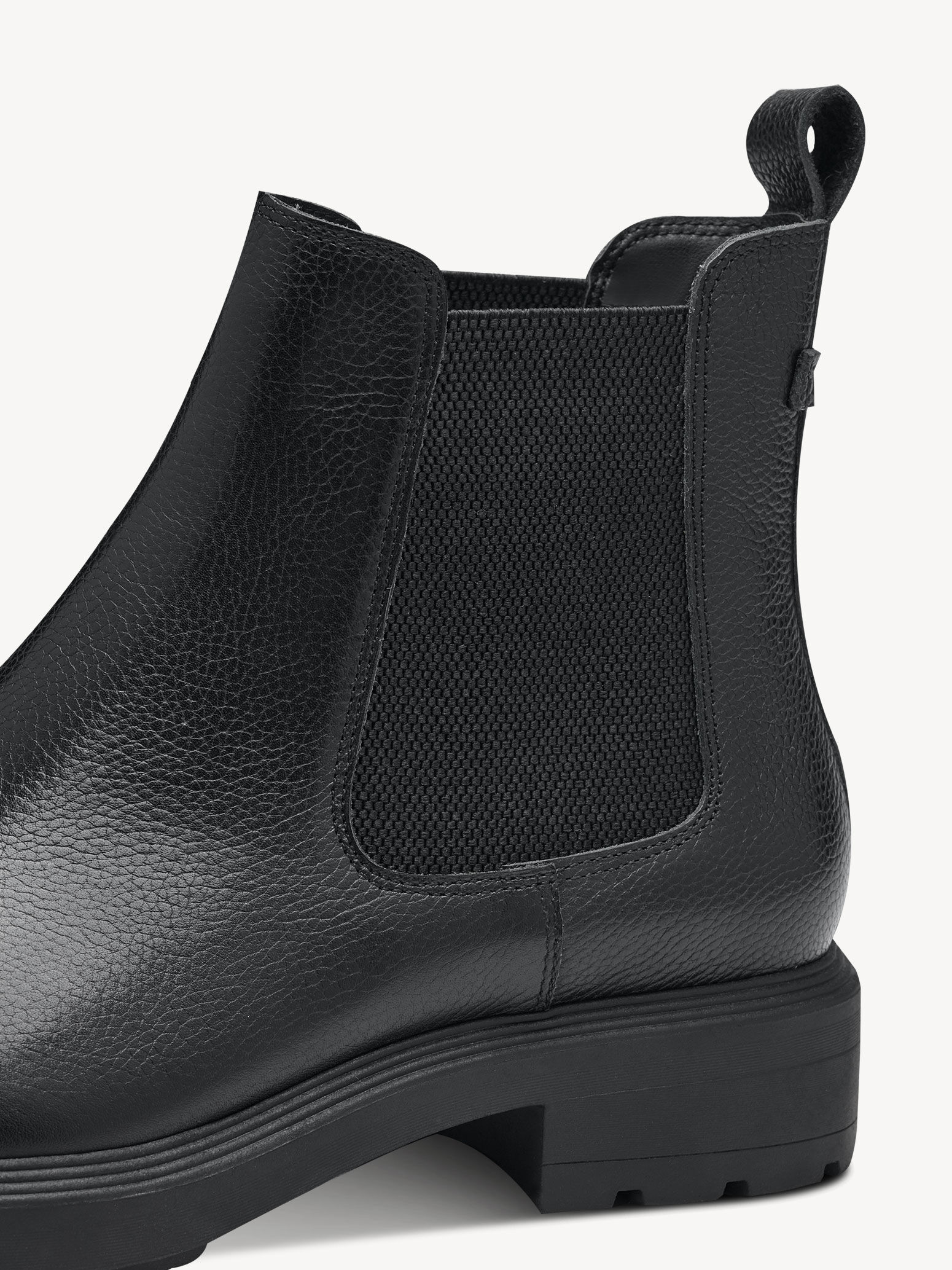 Bottine Chelsea en cuir - noir