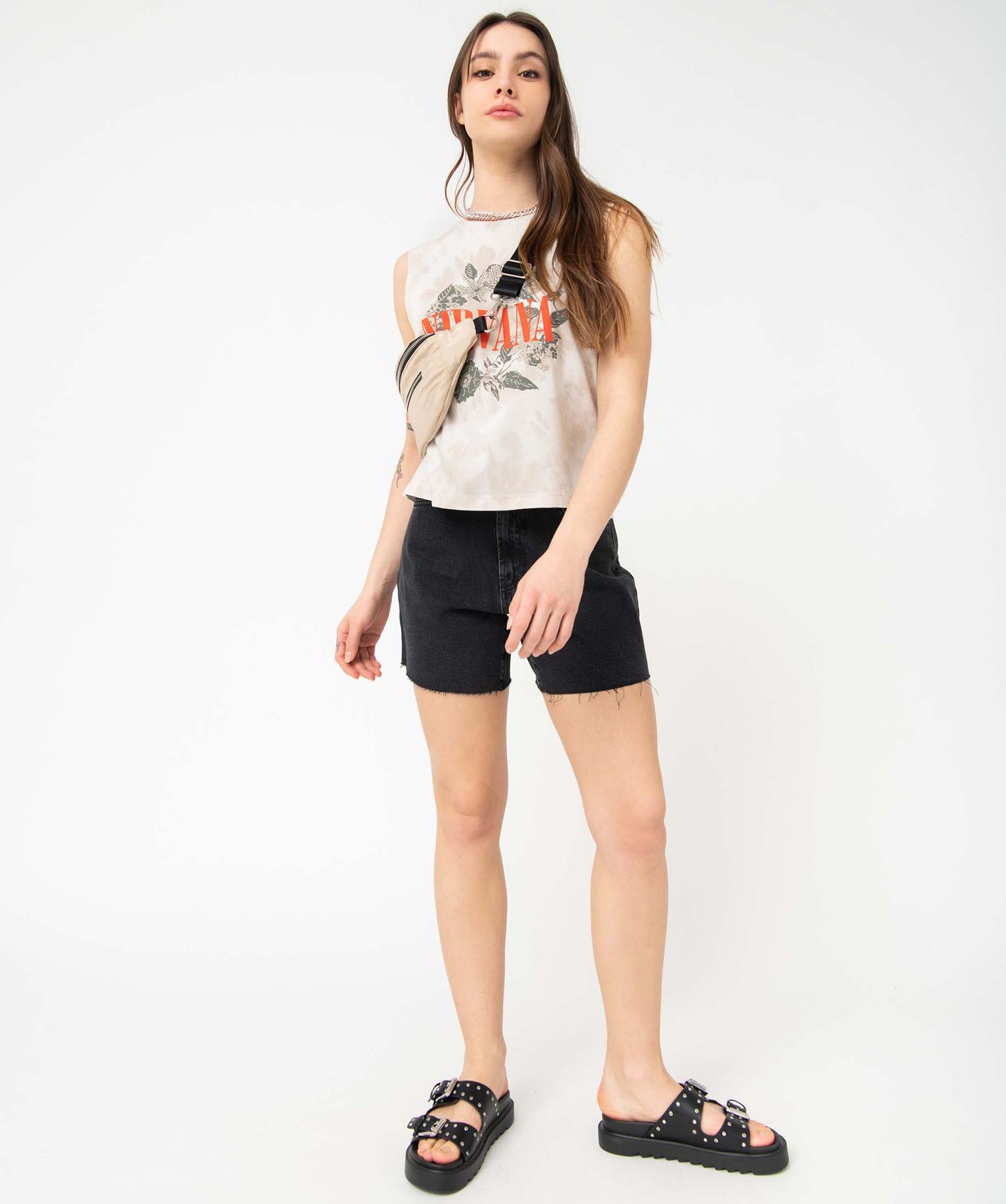 Débardeur femme à large motif - Nirvana beige | GEMO