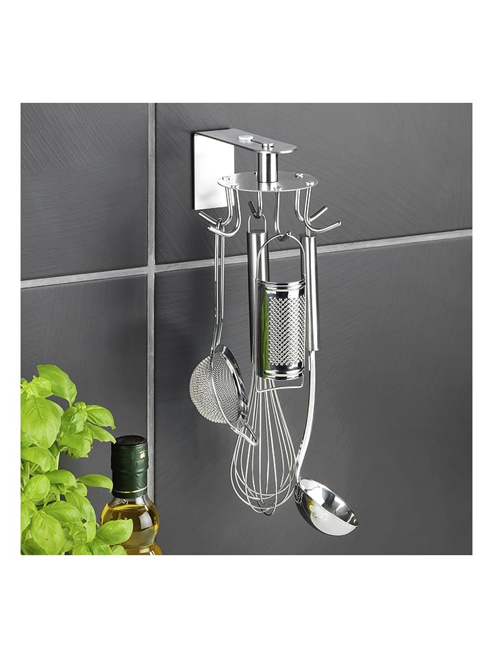 Wenko Hakenleiste in Silber - (B)8,5 x (H)7 x (T)12,5 cm günstig kaufen onesize
