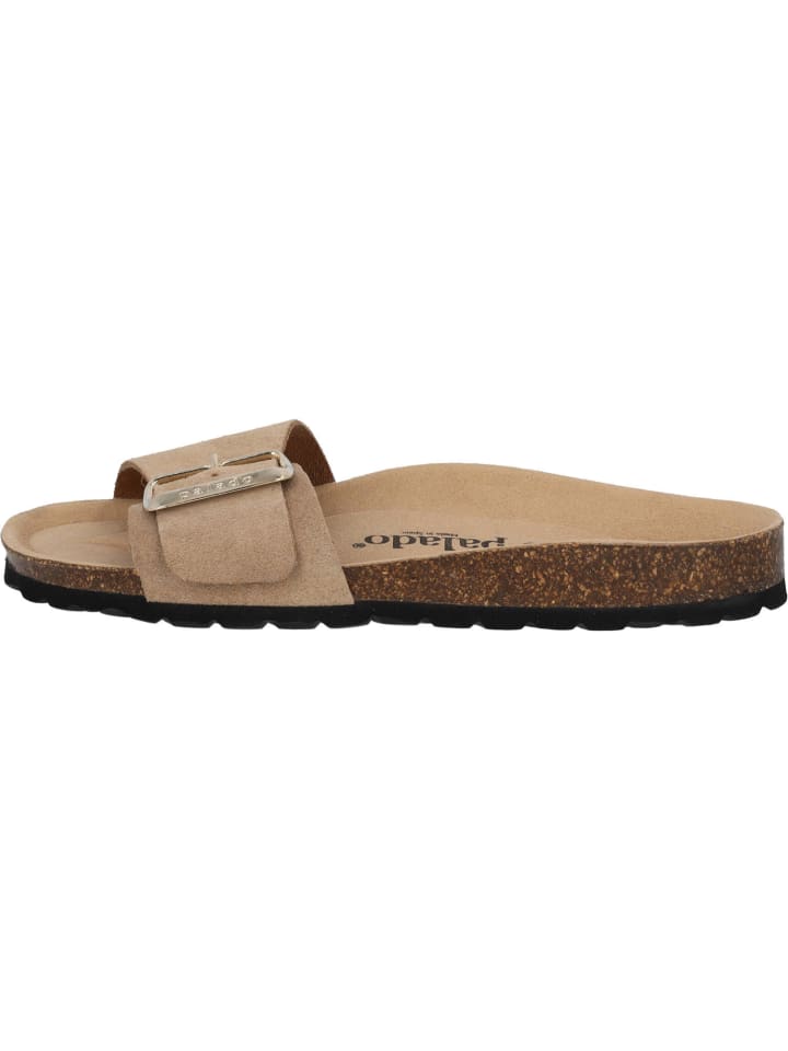 palado Pantoletten in beige velours günstig kaufen