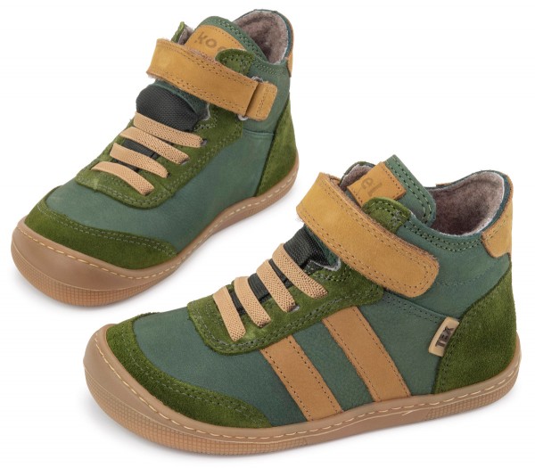 Koel bare ~ Daniel 2.0 MidCut Sneaker Wollfleece + Tex ~ Green