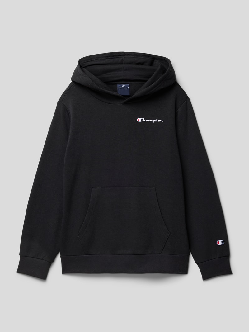 Hoodie mit Logo-Print in schwarz