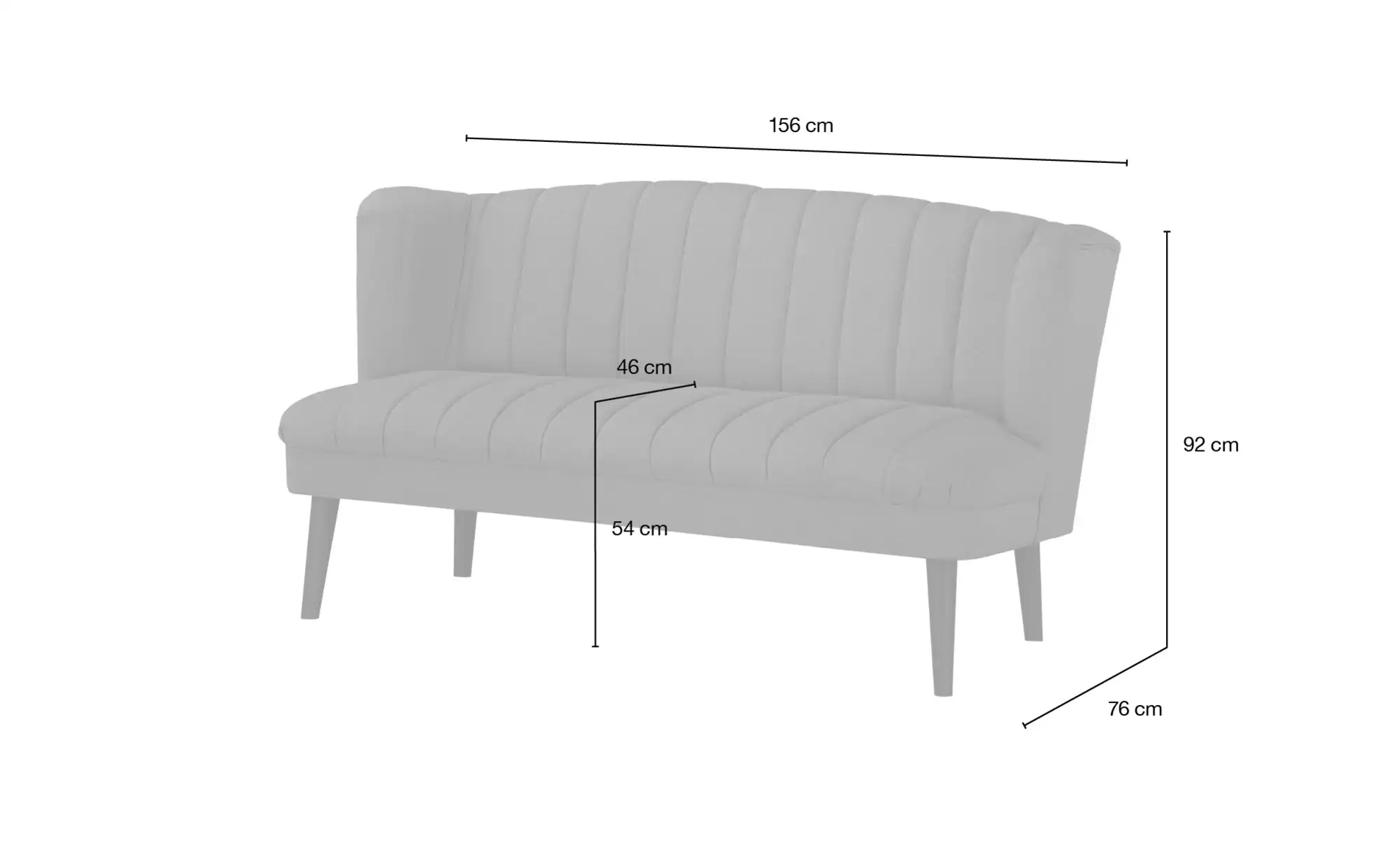 Twist Küchensofa  Webstoff Rina