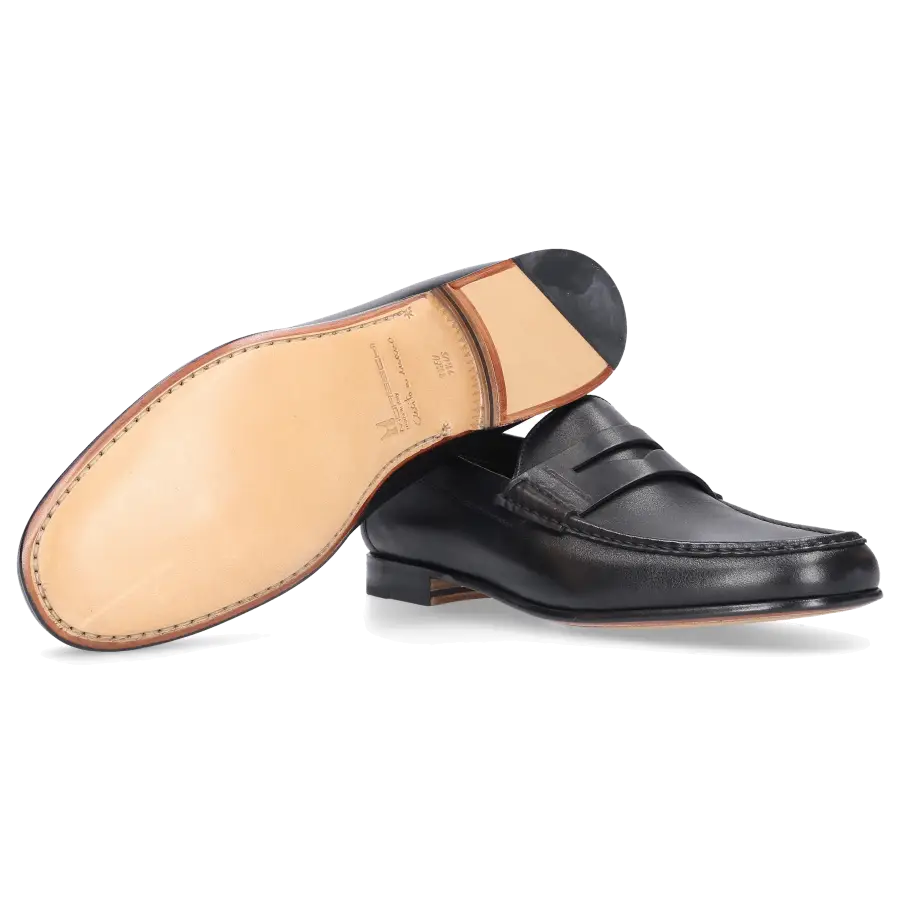 Moreschi - Loafer BORGOGNA Kalbsleder - schwarz