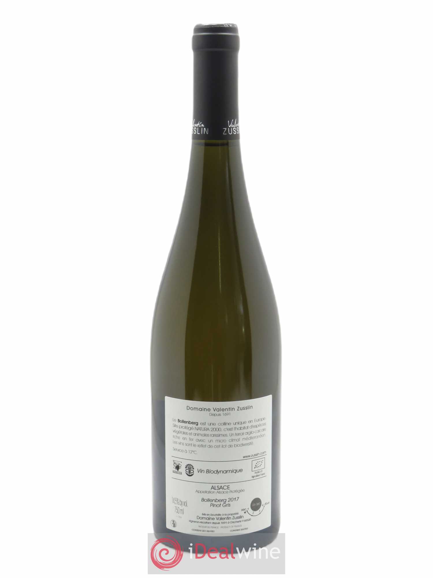Pinot Gris Bollenberg Valentin Zusslin (Domaine)  2017 - Lot de 1 Bouteille