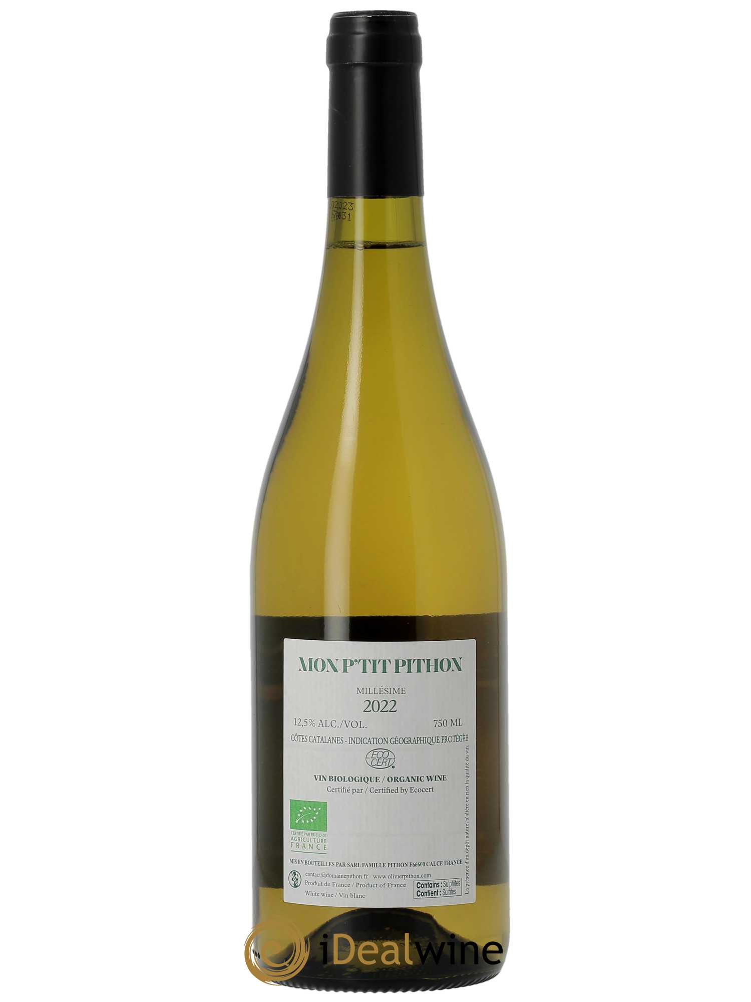 IGP Côtes Catalanes Olivier Pithon Mon P'tit Pithon  2022 - Lot de 1 Bouteille