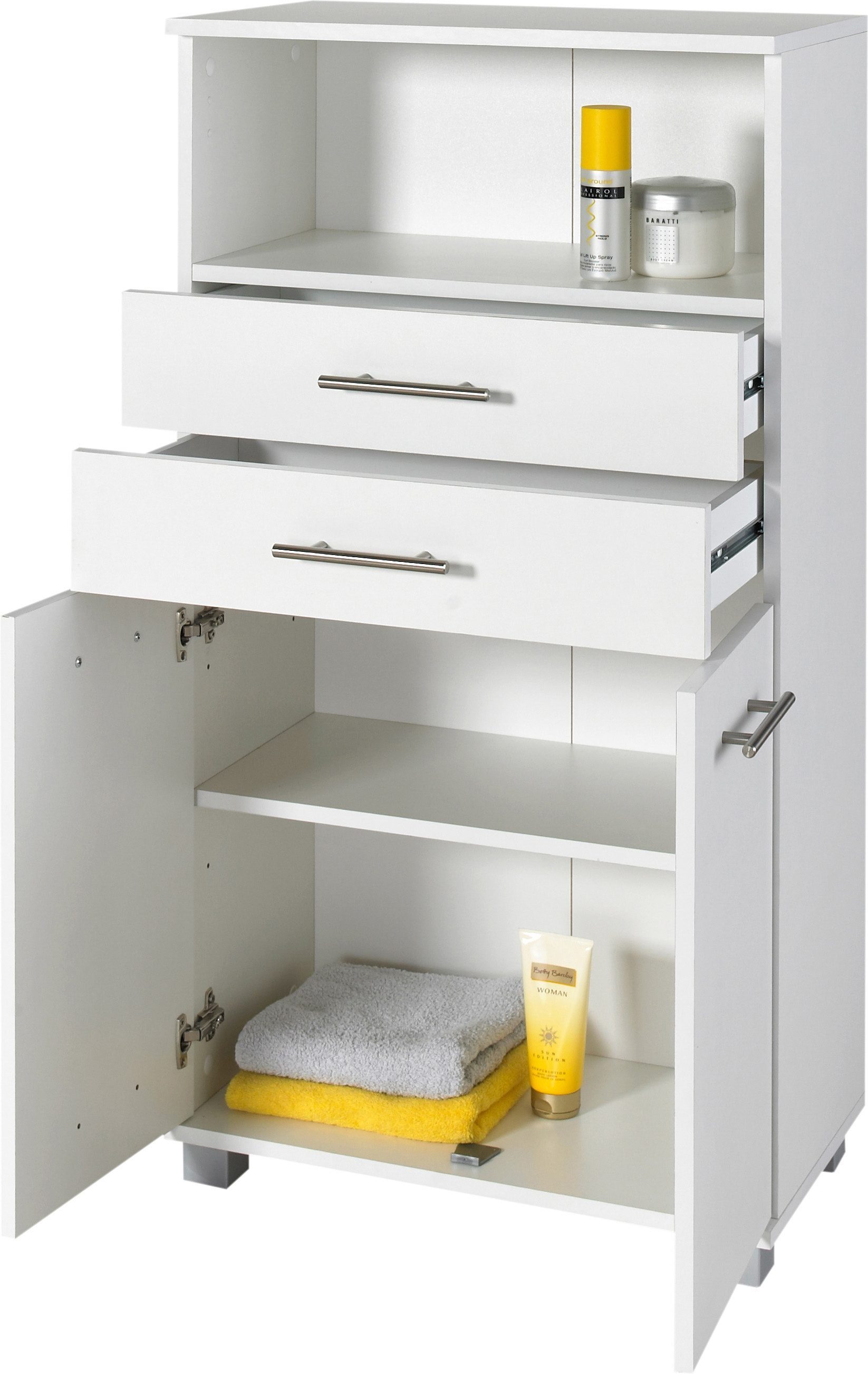 Schildmeyer Midischrank Palermo Breite 60 cm, verstellbarer Einlegeboden, Metallgriffe, 2 Schubkästen
