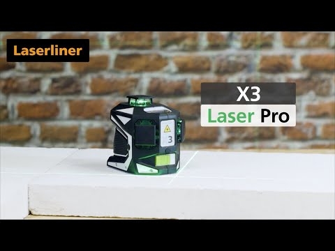 Laserliner 036.800L X3-Laser Pro Laser tridimensional cu trei cercuri laser verzi la 360°, clemă magnetică și suport de perete