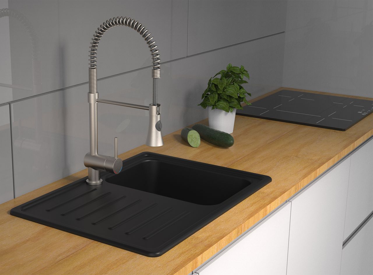 Schütte Spültischarmatur CORNWALL in Edelstahl-Optik