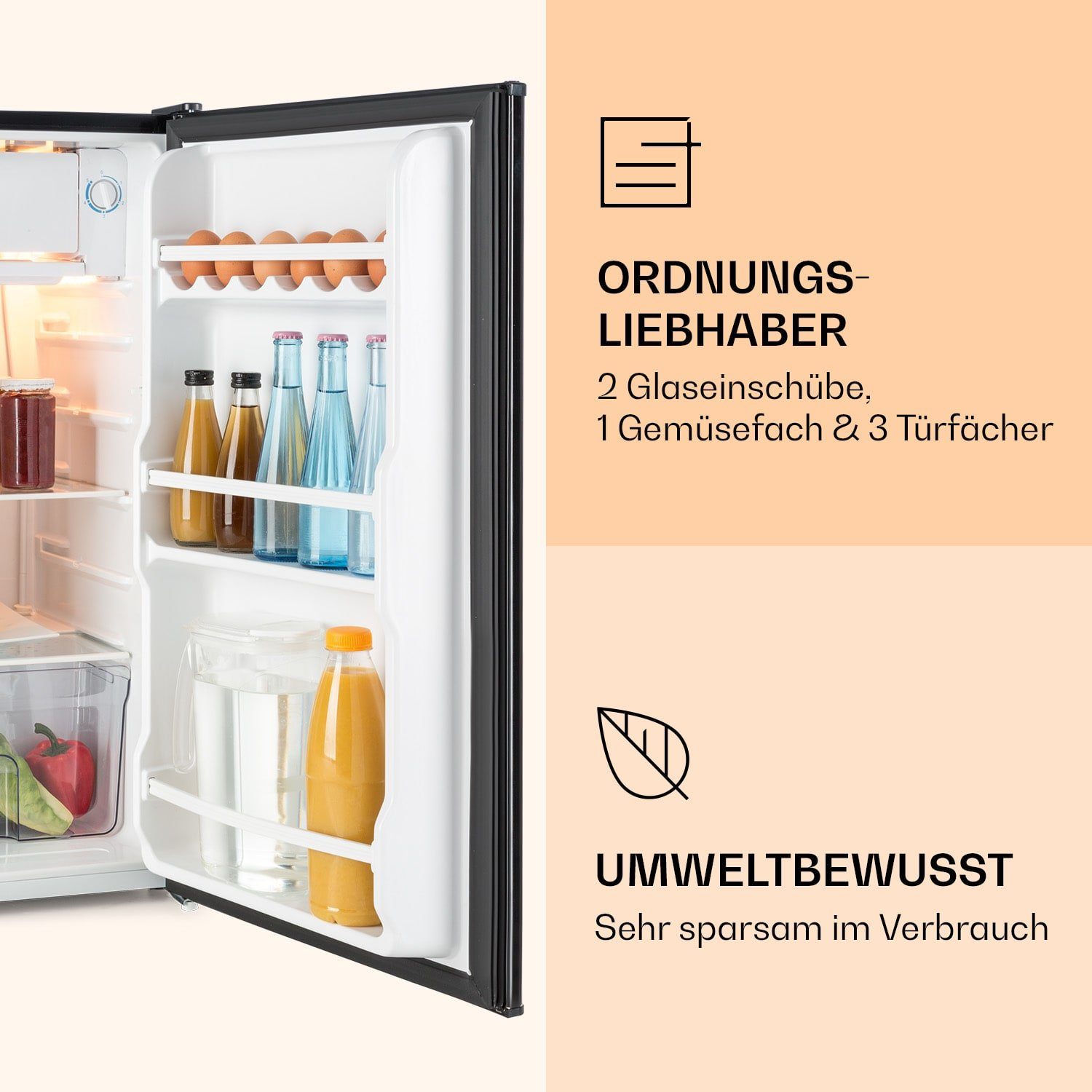 Klarstein Getränkekühlschrank CO2-AlleinversorgerB 10030523A, 83 cm hoch, 47 cm breit
