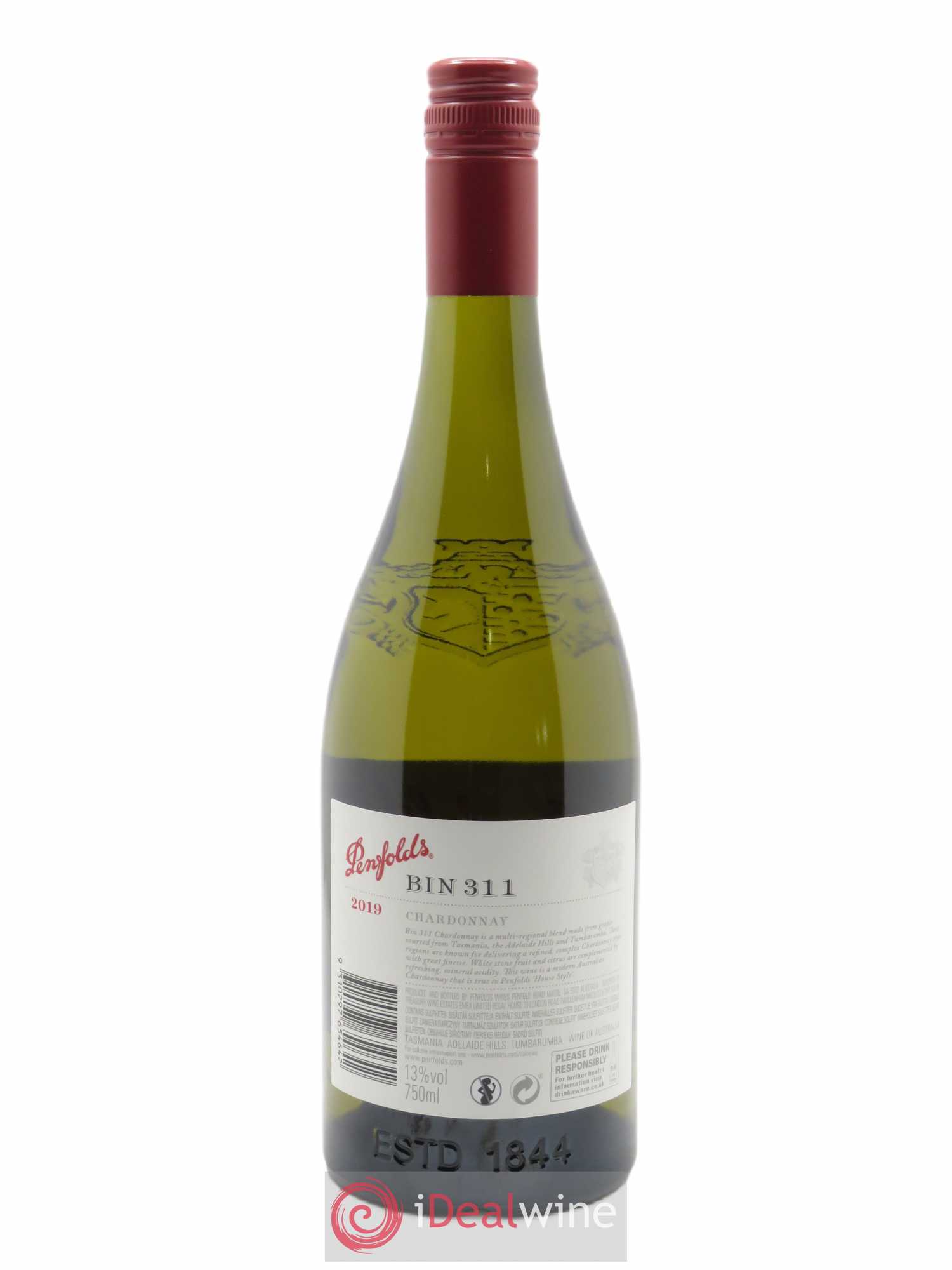 Australie Penfolds Wines Bin 311 Chardonnay  2019 - Lot de 1 Bouteille