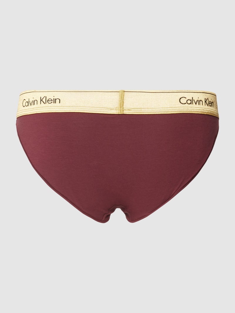 Slip mit elastischem Label-Bund Modell 'HOLIDAY' in bordeaux rot
