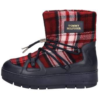 Tommy Hilfiger Tartan Snowboot in blau