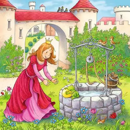 Kinderpuzzle ab 5 Jahren - Rapunzel, Rotkäppchen & der Froschkönig - 49 Teile