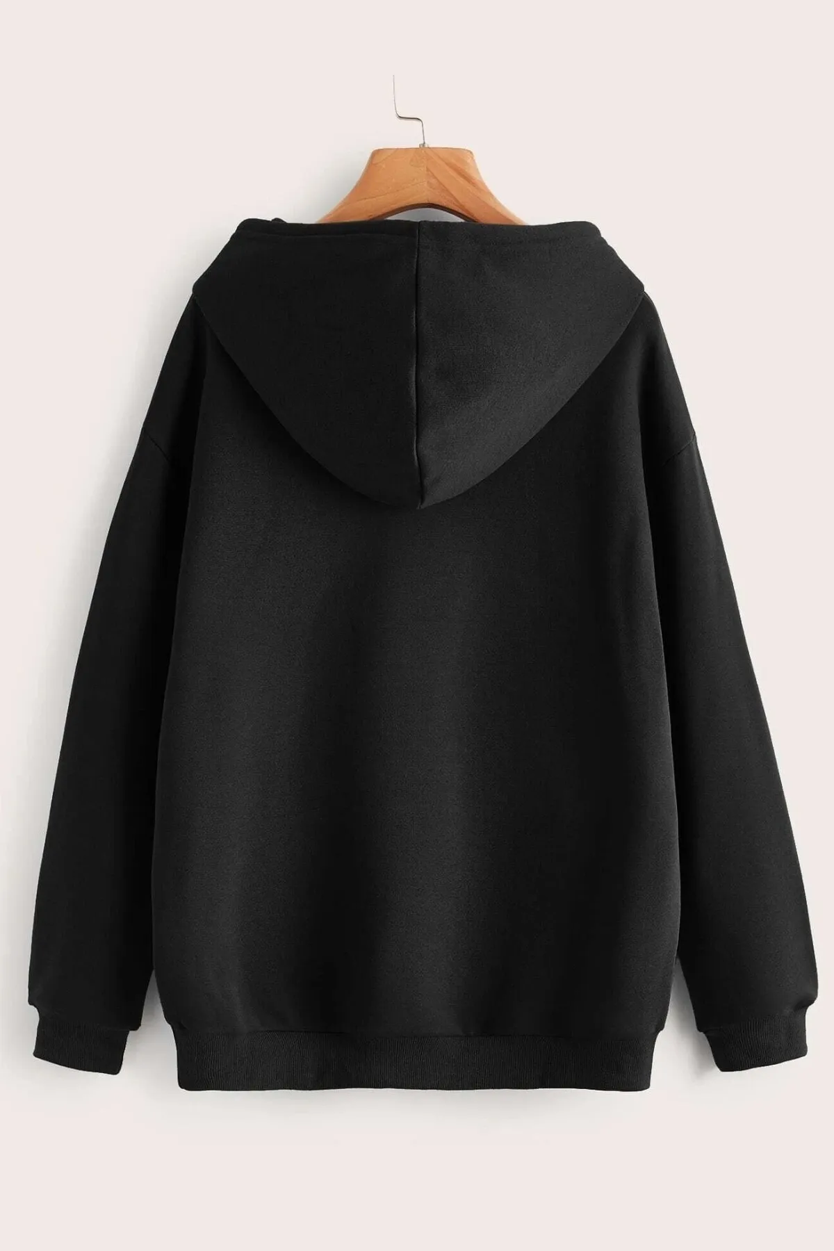 MODAGEN  Unisex-Kapuzenpullover in Schwarz mit Los Angeles-Aufdruck und Oversize-Sweatshirt