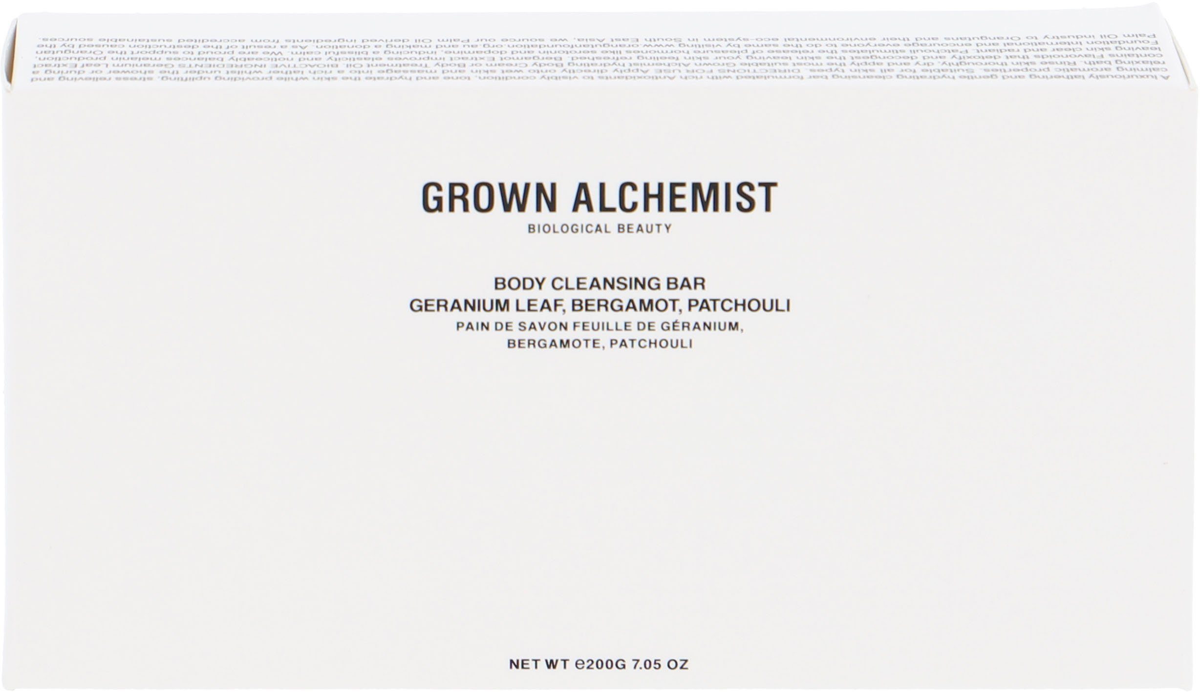 GROWN ALCHEMIST Duschpflege Body Cleansing Bar, Geranium Leaf, Bergamot, Patchouli