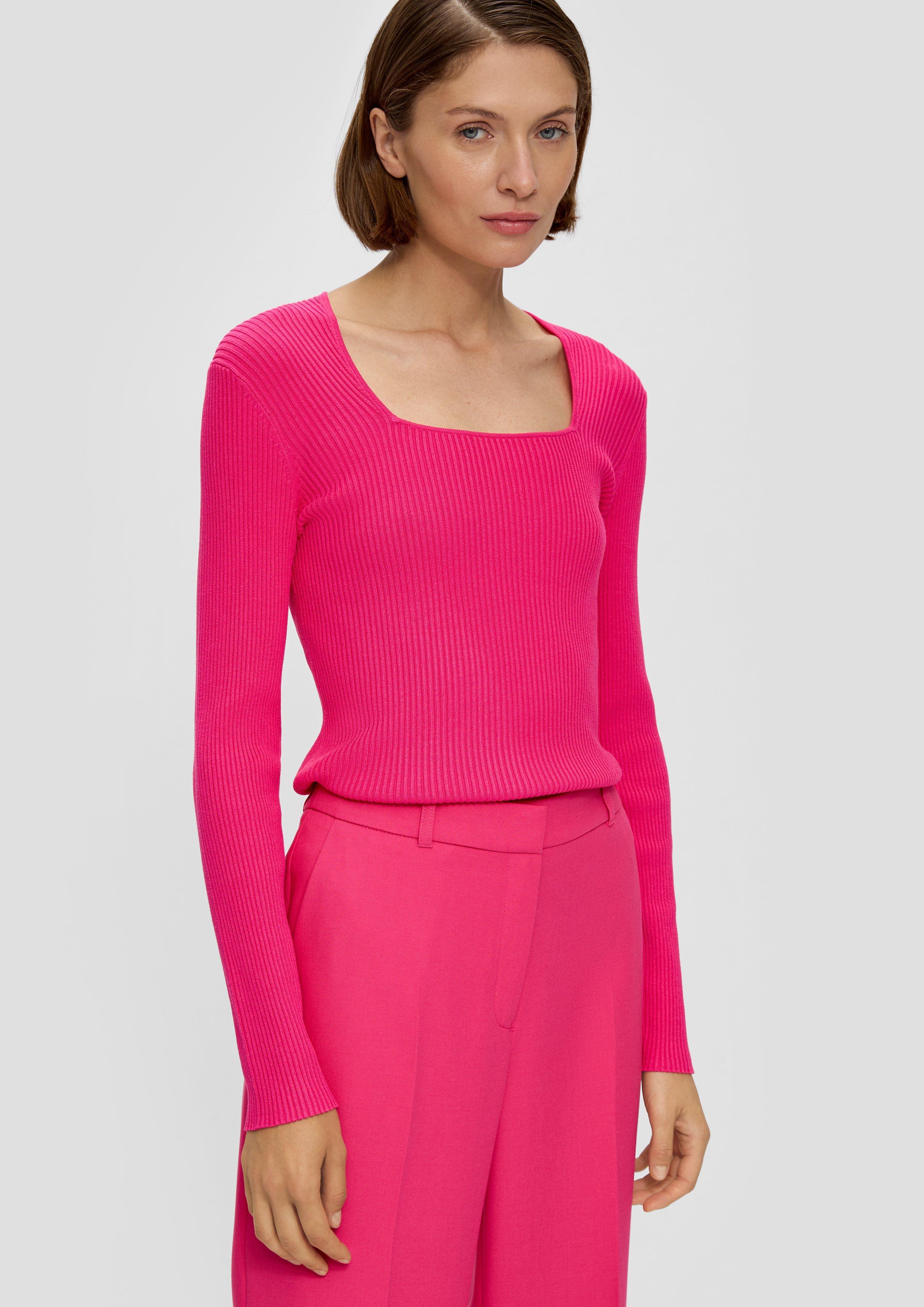 Gerippter Strickpullover aus Viskosemix  2138856-4528