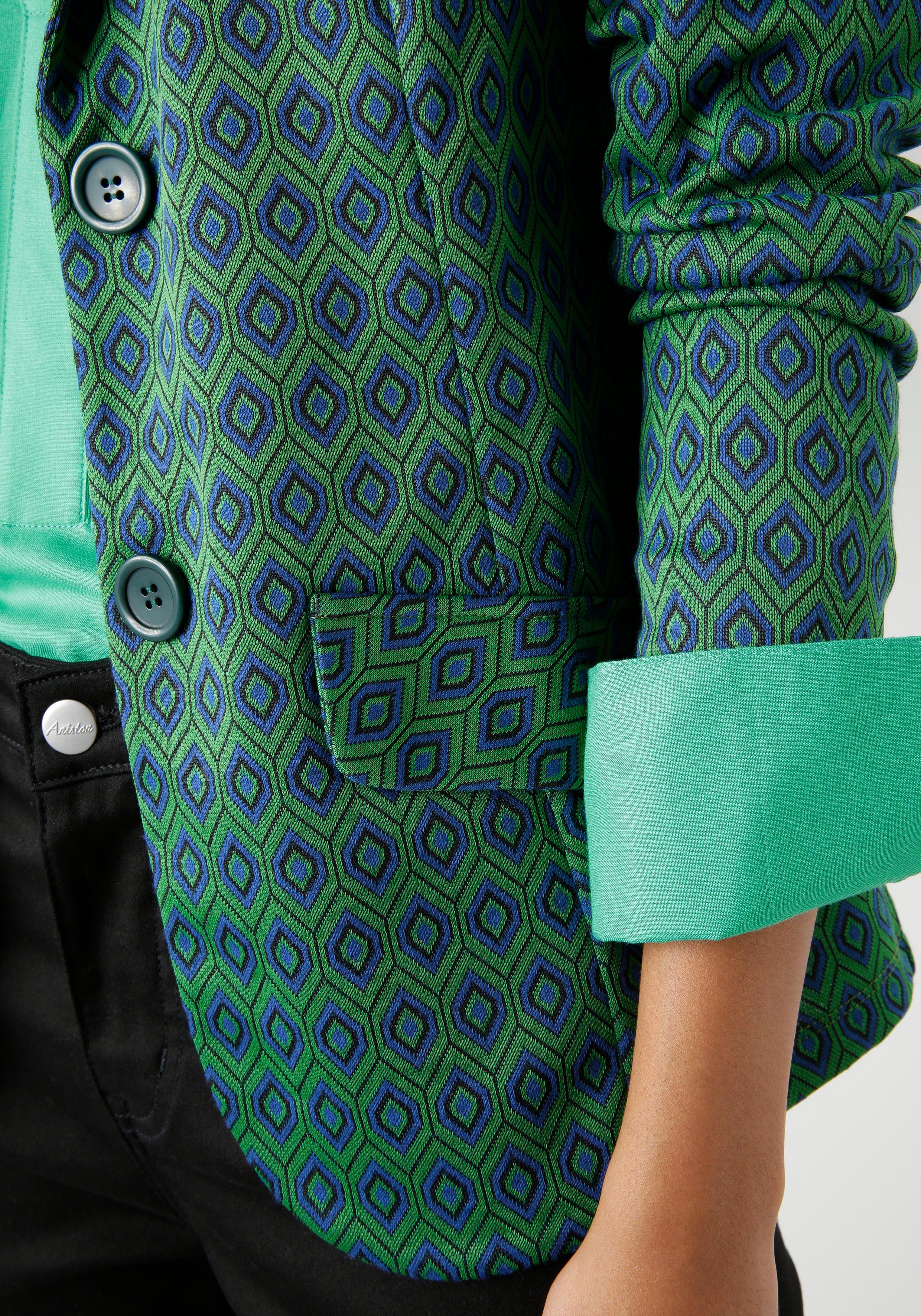 Aniston SELECTED Kurzblazer mit Sechsecken in kräftigen Farben - NEUE KOLLEKTION