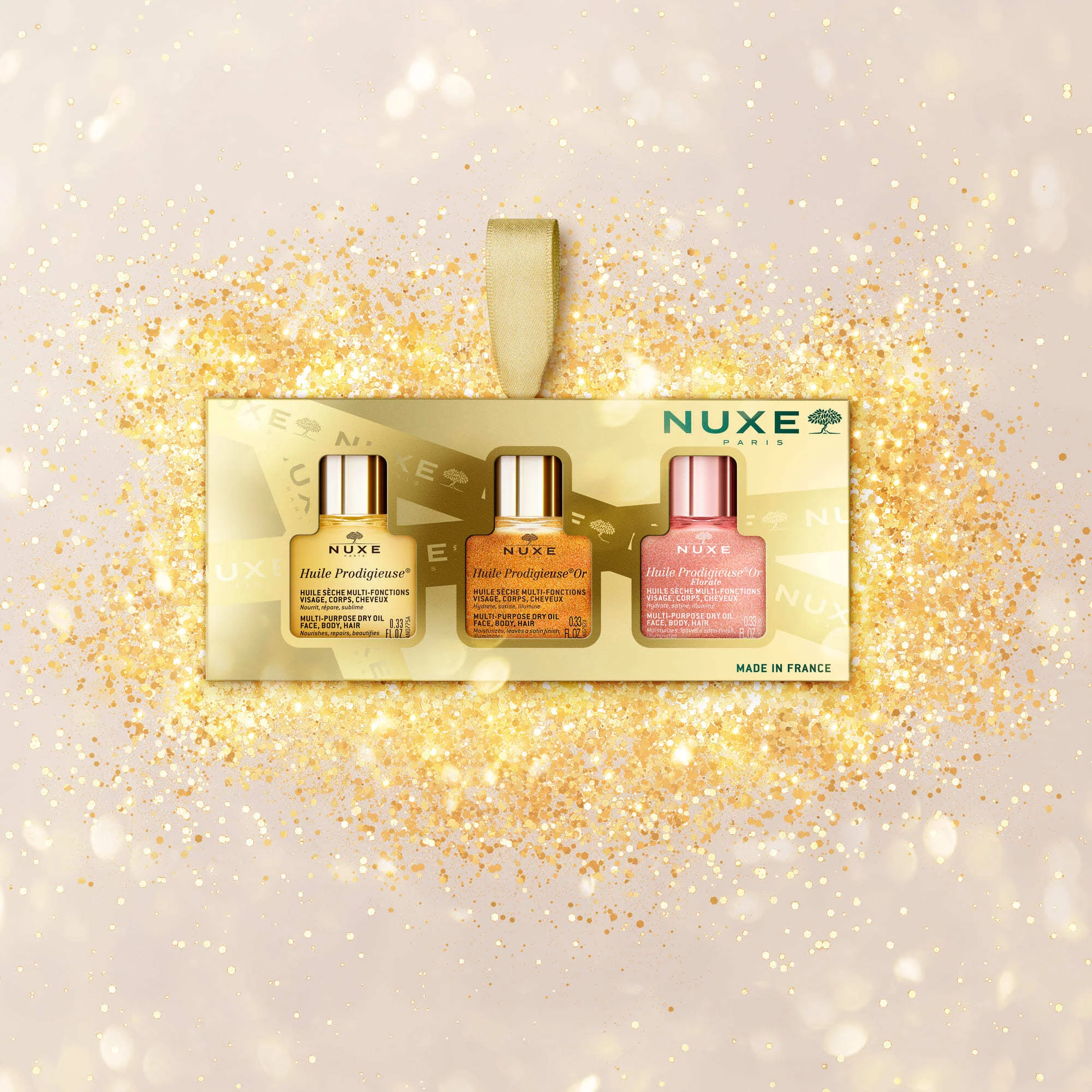 Huile Prodigieuse Mini Set de regalo Huile Prodigieuse® - Sets de regalo para rostro y cuerpo, aceite facial nutritivo, aceite corporal