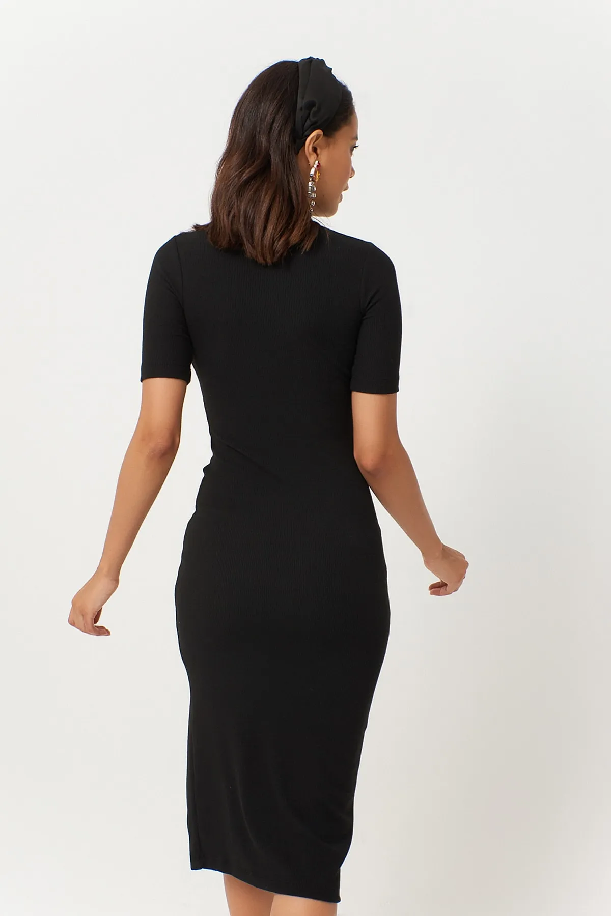 Cool & Sexy  Schwarzes, geschlitztes Camisole-Kleid für Damen EY1020