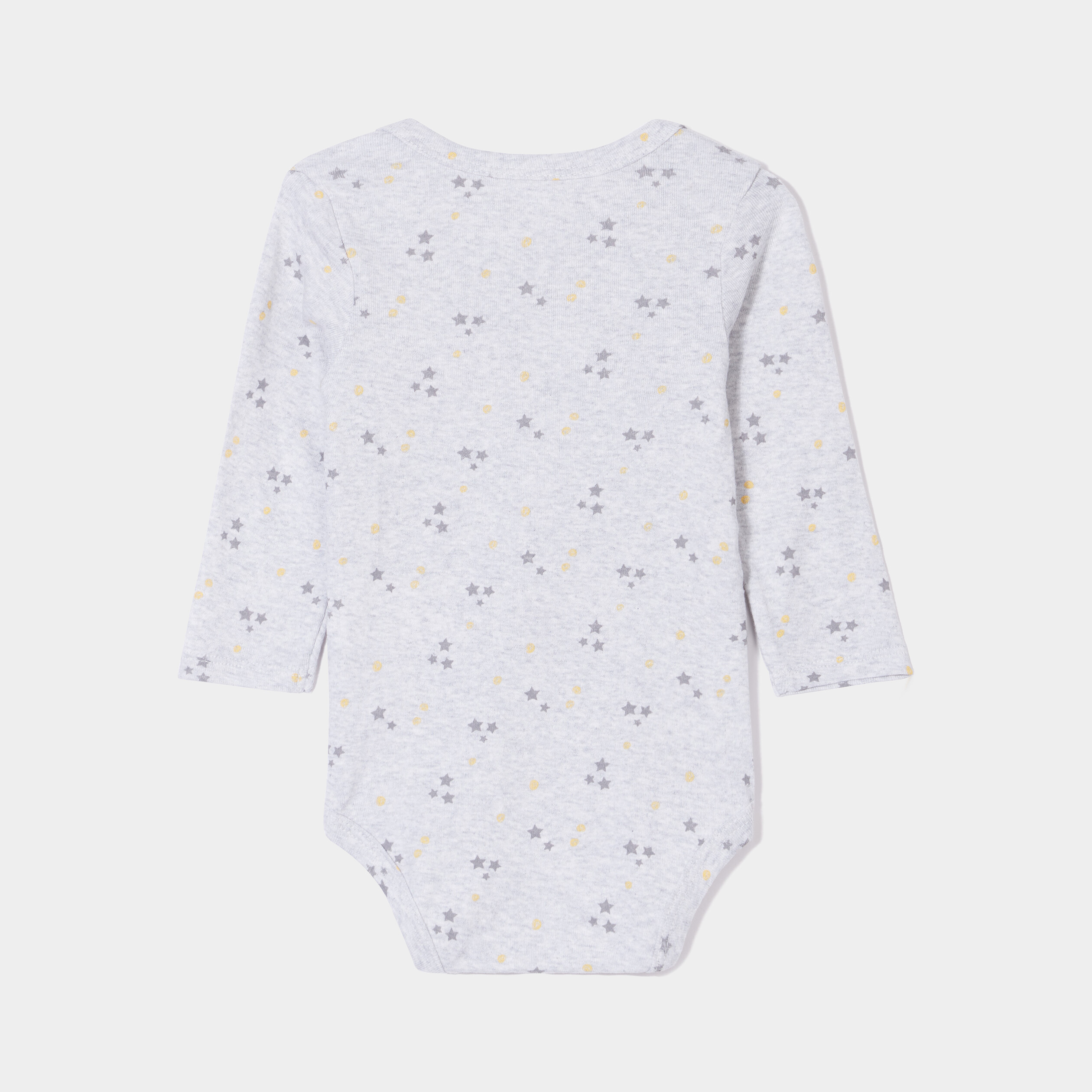 Lot 3 bodies US coton manches longues blanc mixte | La Halle