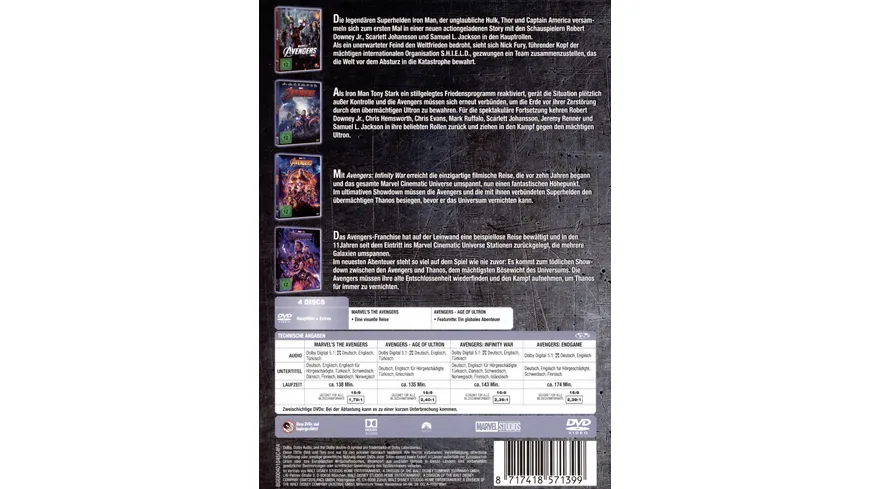 The Avengers 4-Movie Collection  [4 DVDs]