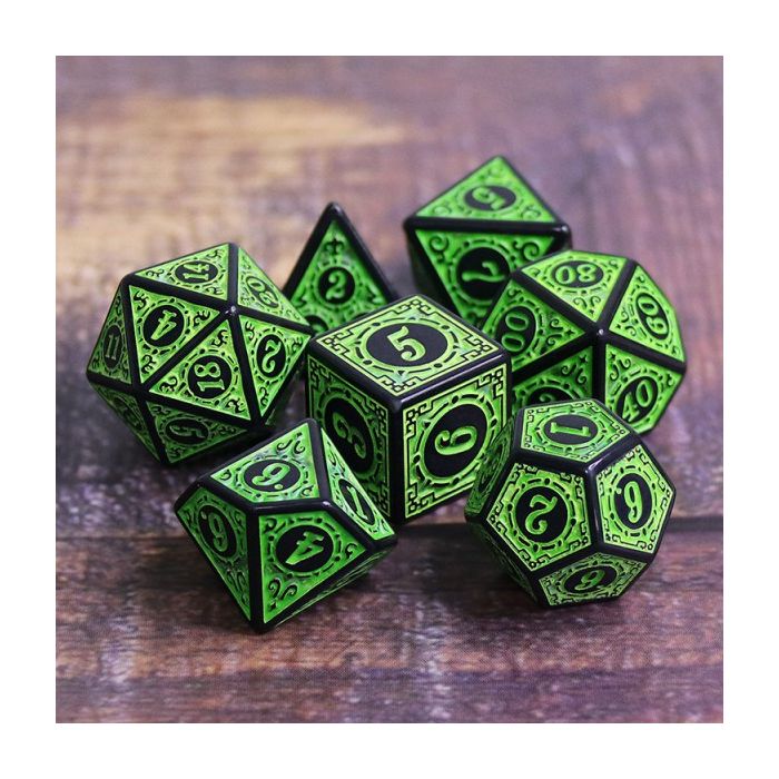 Magic Flame (Green) dice set
