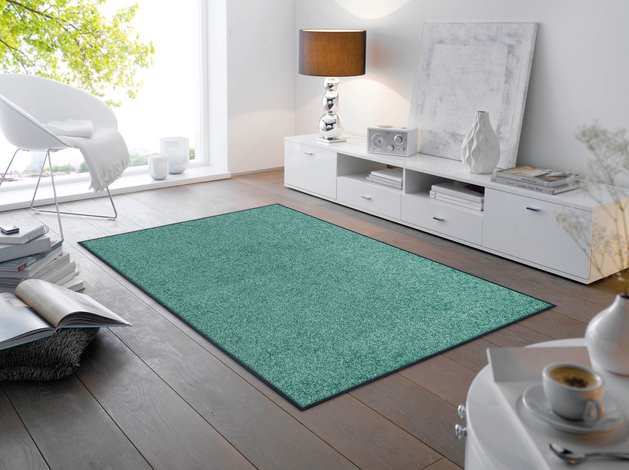 Fuma Rutschfeste Fußmatte TC_Salvia Green 180 x 120 cm