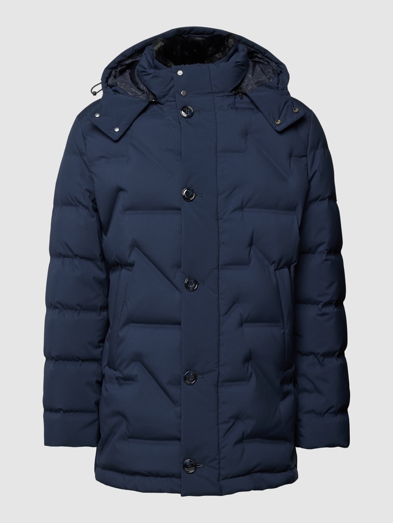 Steppjacke mit abtrennbarer Kapuze in marineblau