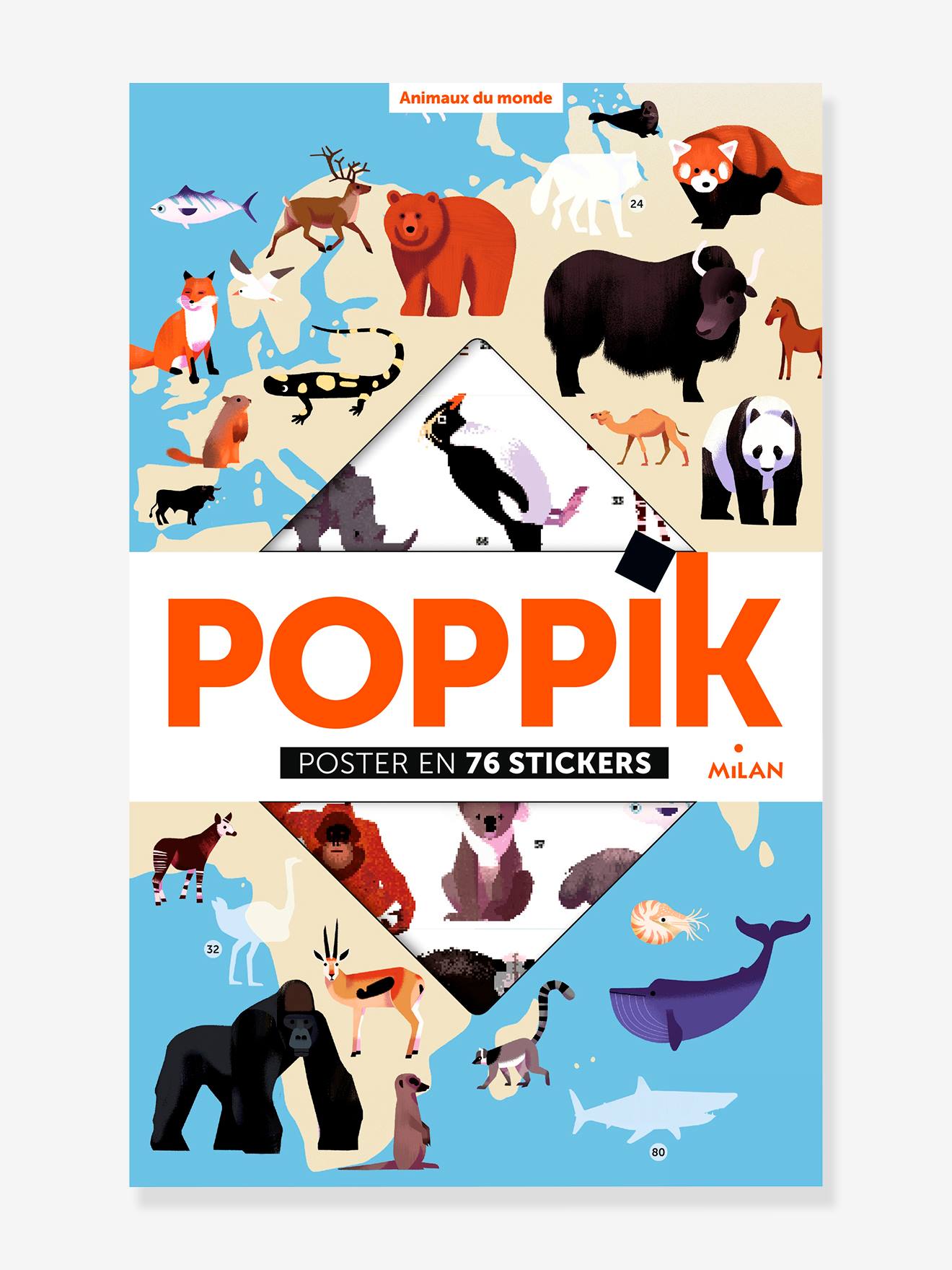 Poppik animaux du Monde MILAN blanc