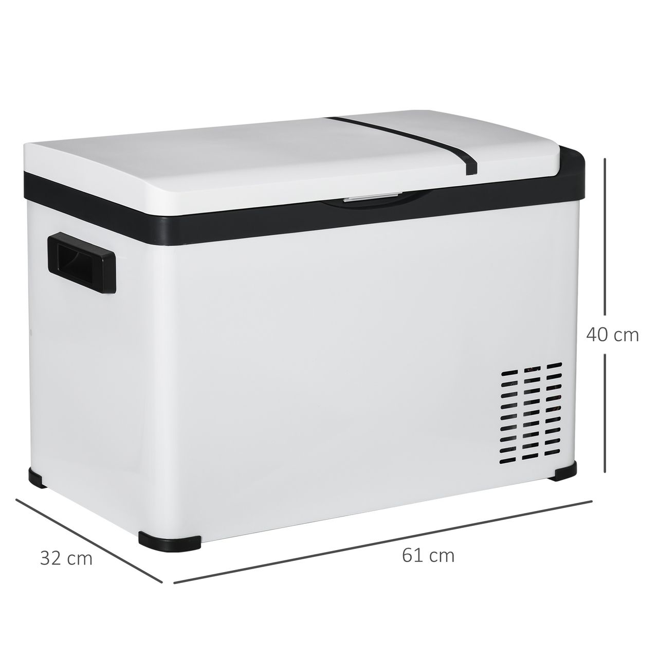 Outsunny Kühlbox Auto 30L mit LCD-Anzeige Autokühlschrank elektrisch Boot