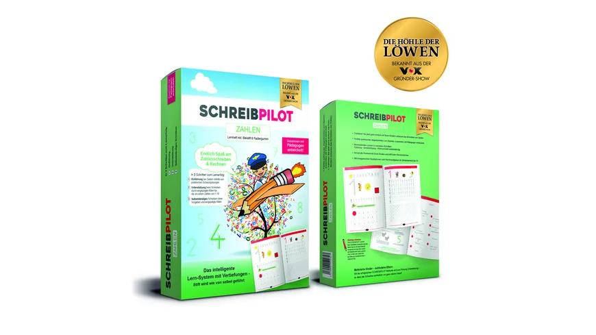 Schreibpilot - Zahlen, Lernheft inkl. Bleistift und Radiergummi