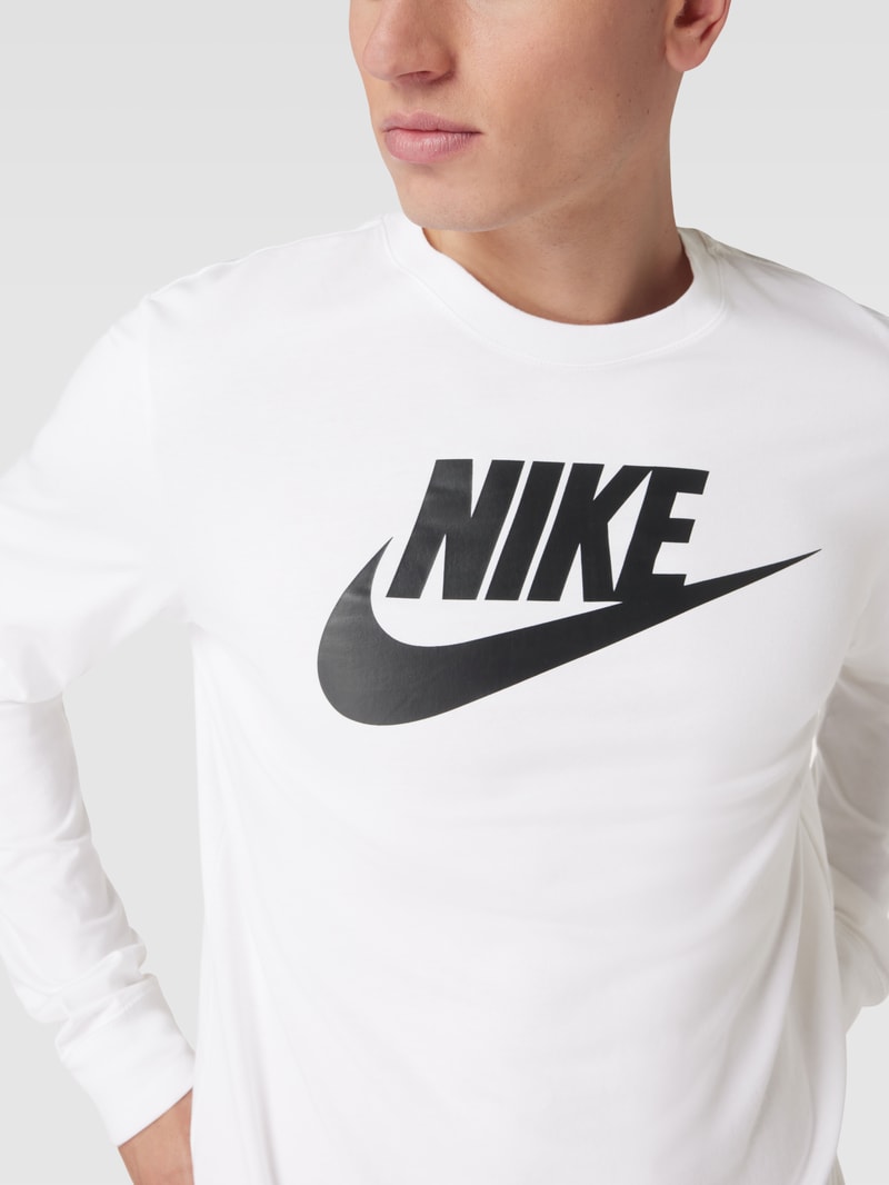 Longsleeve mit Logo-Print Modell 'ICON FUTURA' in weiß