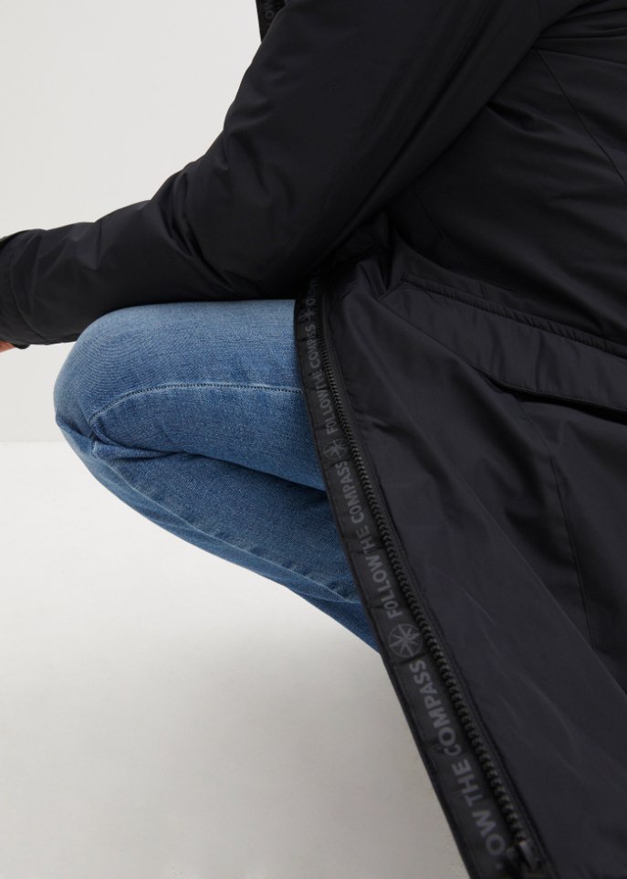 Hybrid-Thermoparka mit recycelter Daune, innen gesteppt