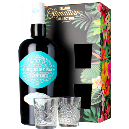TURQUOISE BAY - ISLAND SIGNATURE COLLECTION - COFFRET 2 VERRES