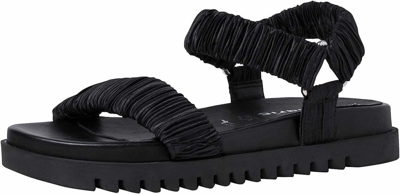 TAMARIS Pantoletten schwarz Komfort-Pantolette, Schwarz