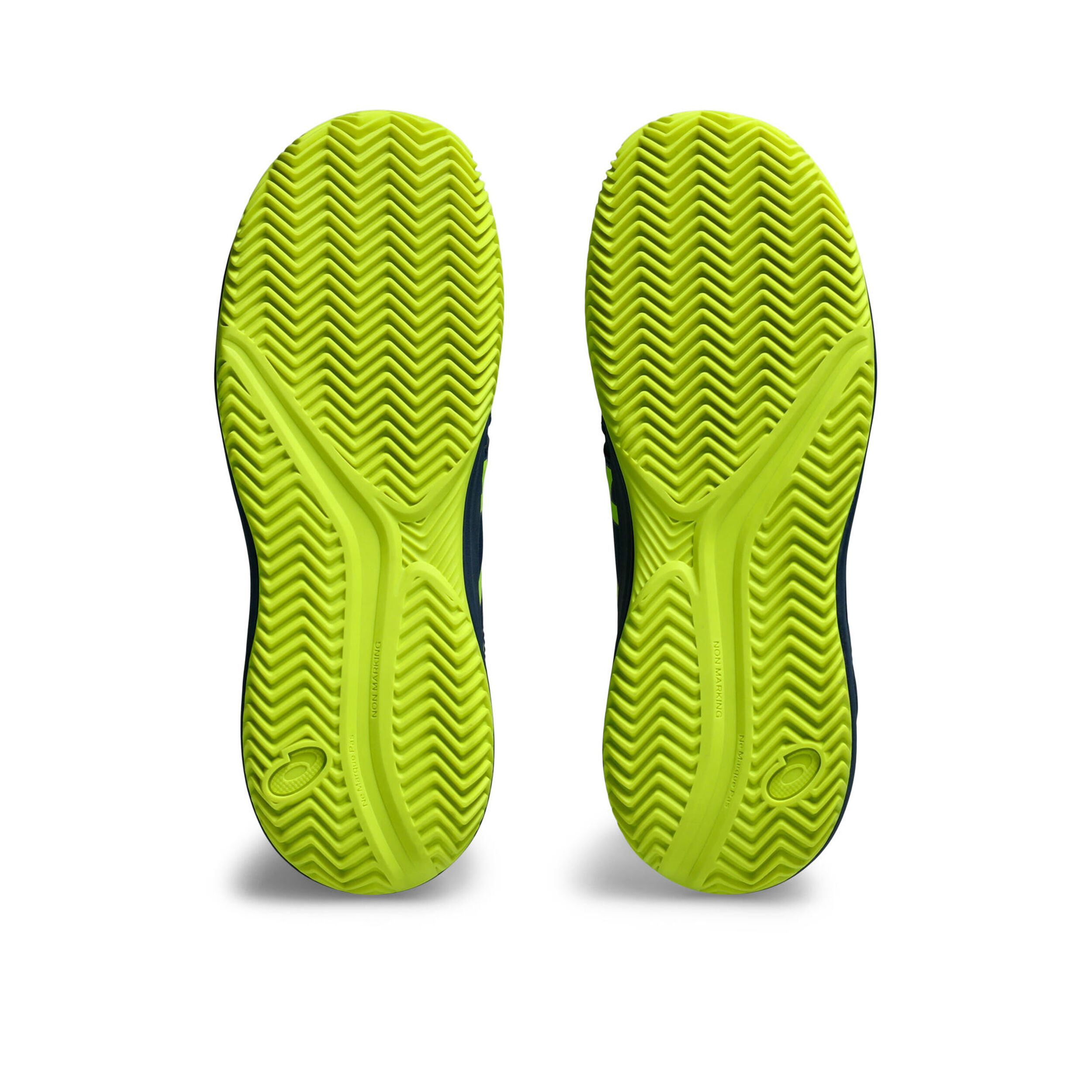 Gel-Resolution 9 GS Clay Sandplatzschuh Kinder - Dunkelblau, Neongelb