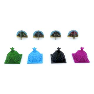 Huts for Kingdomino Origins – 4 Pieces