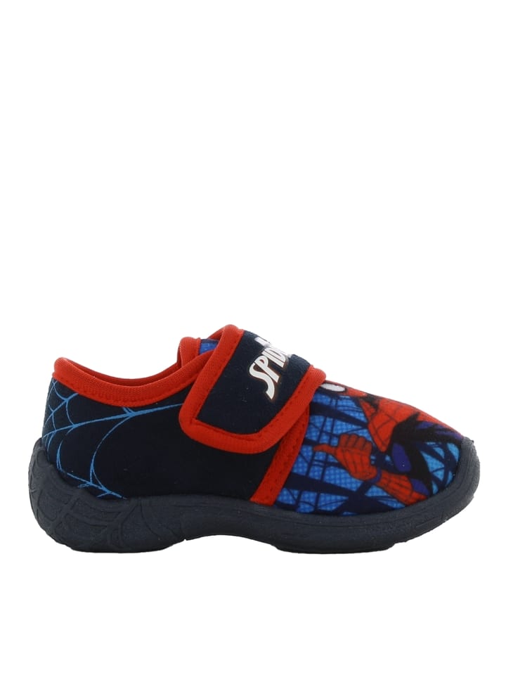 Spiderman Hausschuhe mit Marvel Spiderman Motiv, in Rot, mit Klettverschluss günstig kaufen