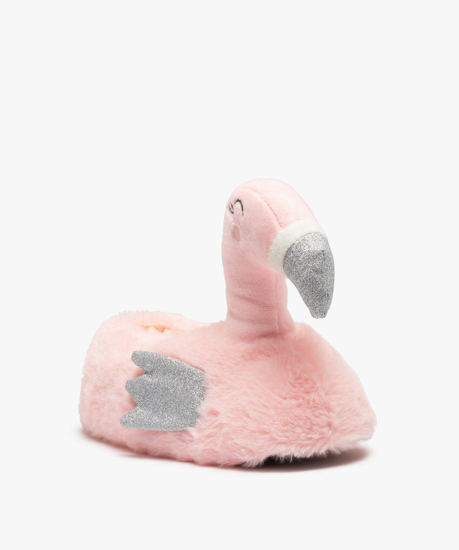 Chaussons fille 3D flamant rose avec ailes pailletées rose | GEMO