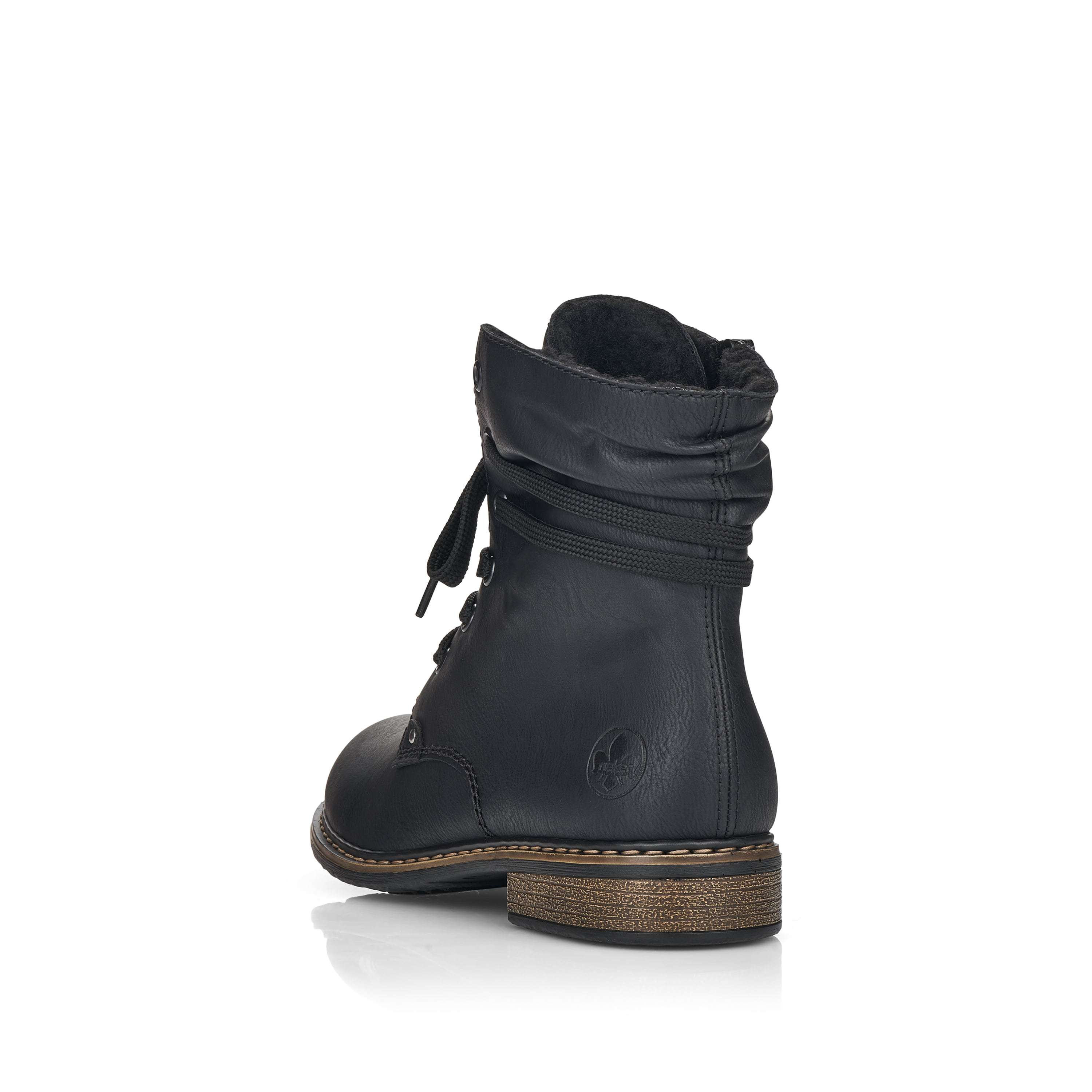 Rieker Damen Schnürstiefel asphaltschwarz