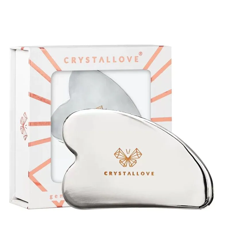 Crystallove Cryo Ice Gua Sha плоча за масажу лица од нерђајућег челика