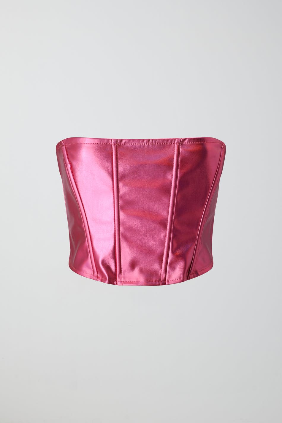 Iridescent pu corset