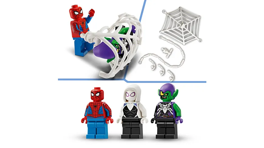 LEGO Marvel 76279 Spider-Mans Rennauto & Venom Green Goblin Spielzeug-Set